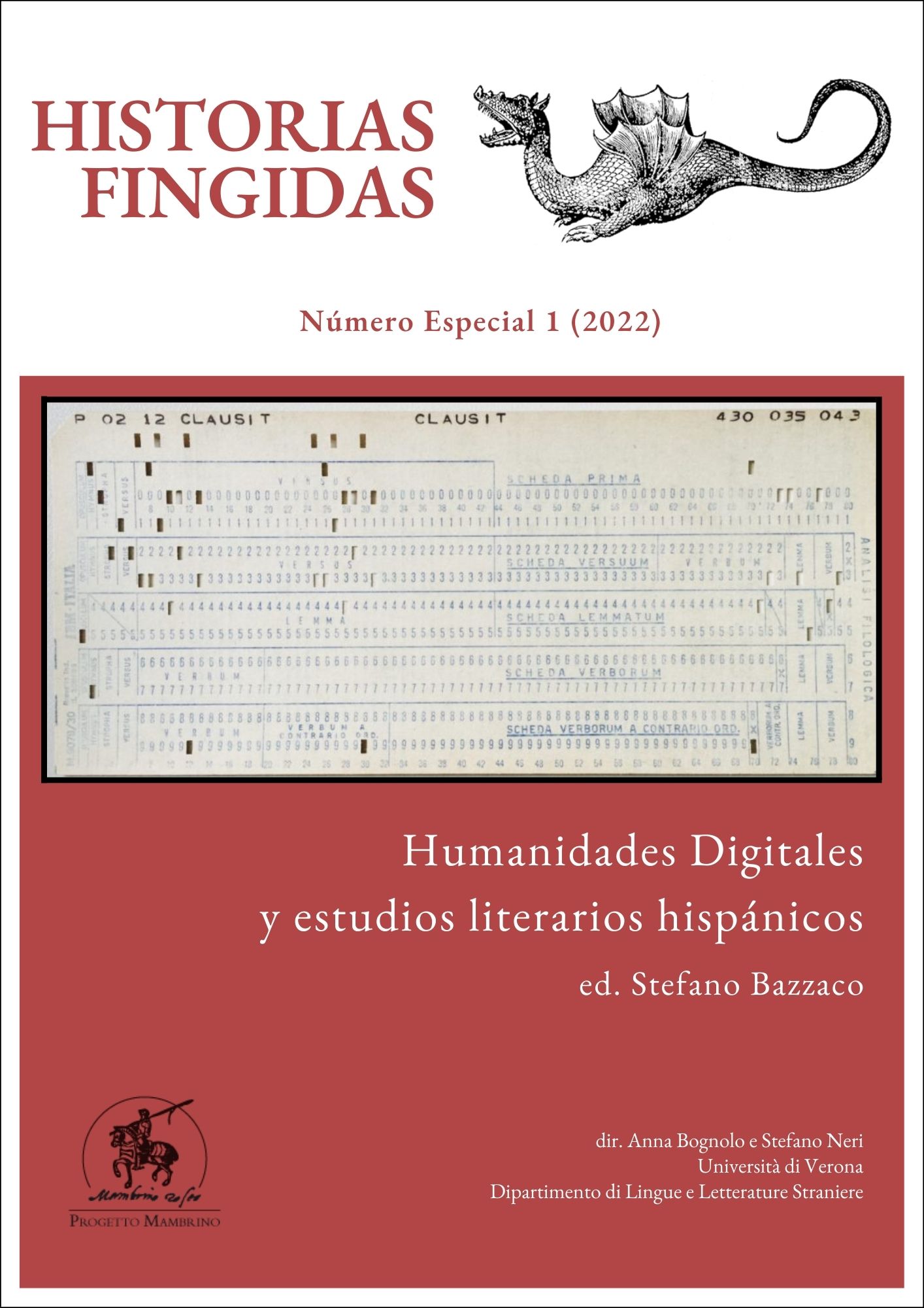 Humanidades Digitales y Estudios Literarios Hispánicos - Historias Fingidas, número especial (2022)